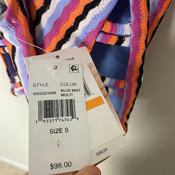 Jessica Simpson Got the Groove Plunge Strappy One Piece Swimsuit Womens Sall - Picture 8 of 9